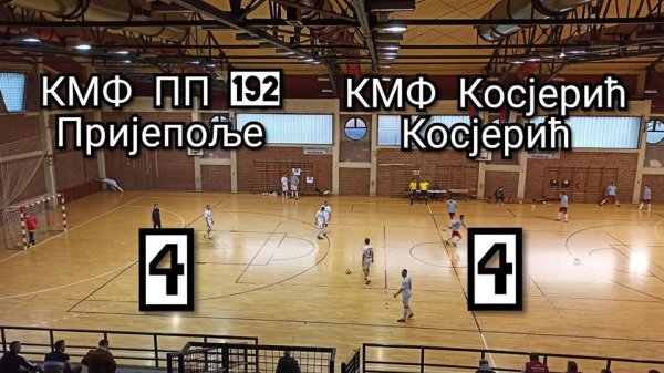 U Prijepolju "totalni futsal": PP 192 - Kosjerić - 4:4, Regionalna Futsal liga Zapad - grupa B